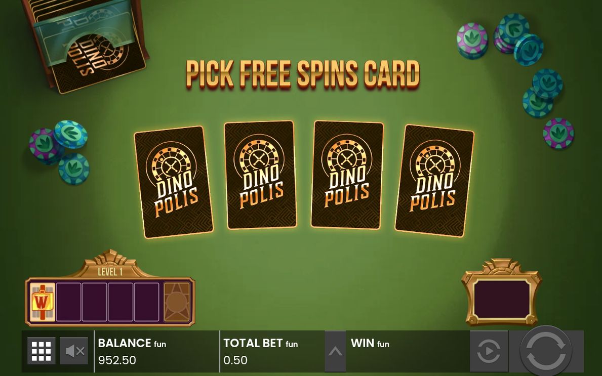 Green felt table with two card picks