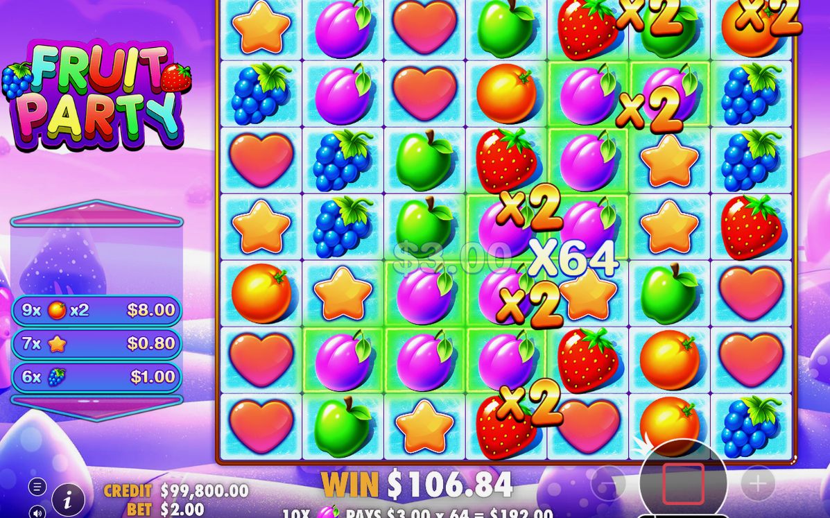 Free Spins start with the night-time candy-land background