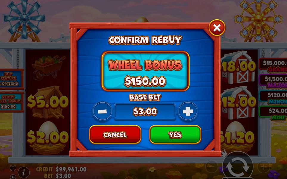 Bonus screen during the Free Spins round
